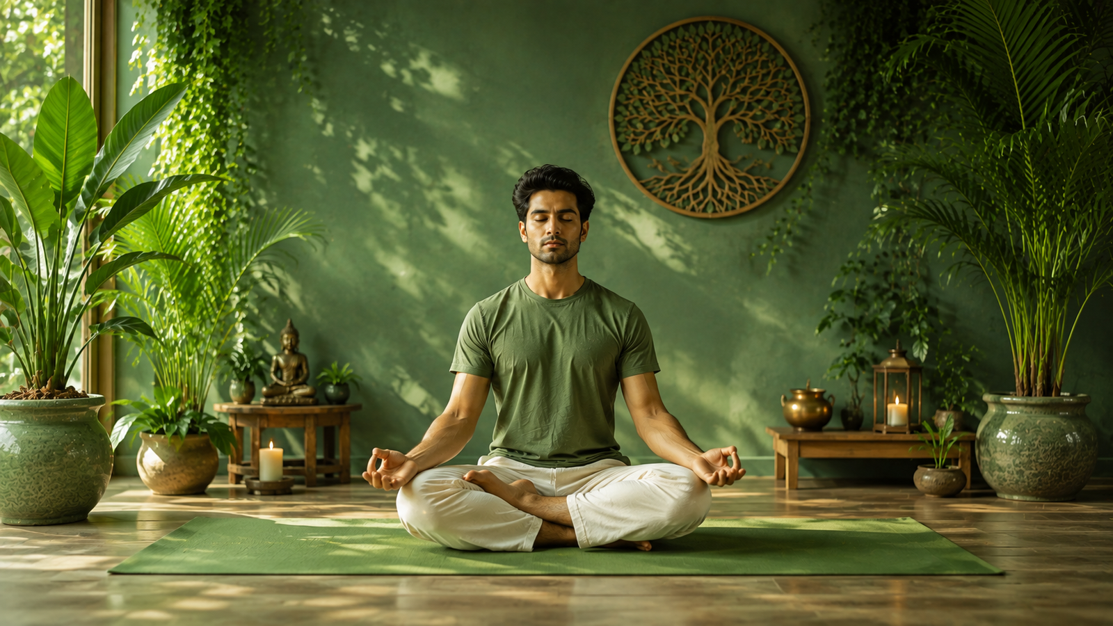 Yoga practice at Healing Harmony